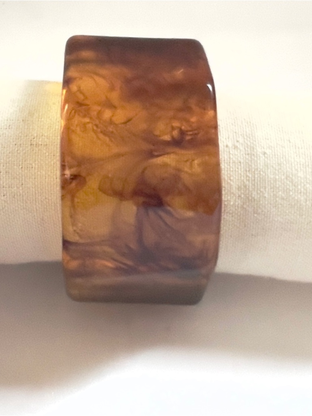 Octagonal Tortoiseshell Bangle Bracelet | Chunky Vintage Style Statement Cuff